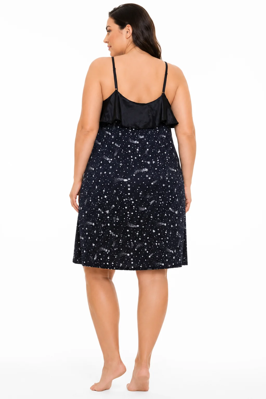 XL Celestial Print Ruffle Nightdress
