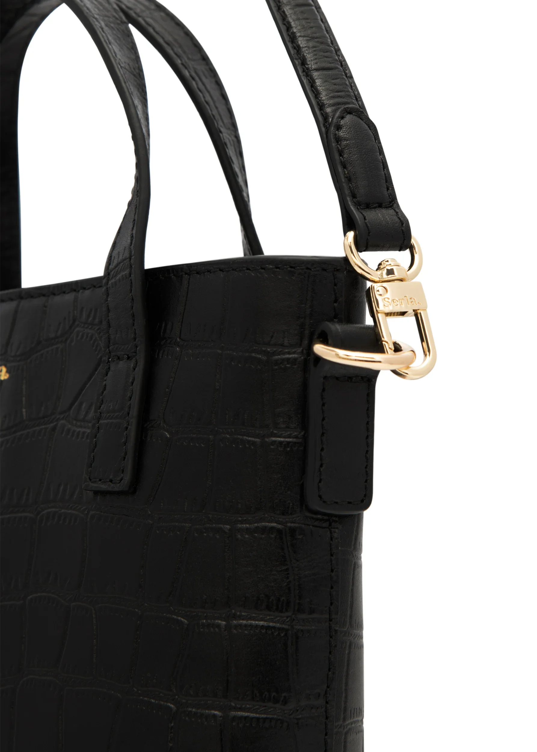 NOVA Women's Croc Leather Grab Bag | Luxury Crossbody