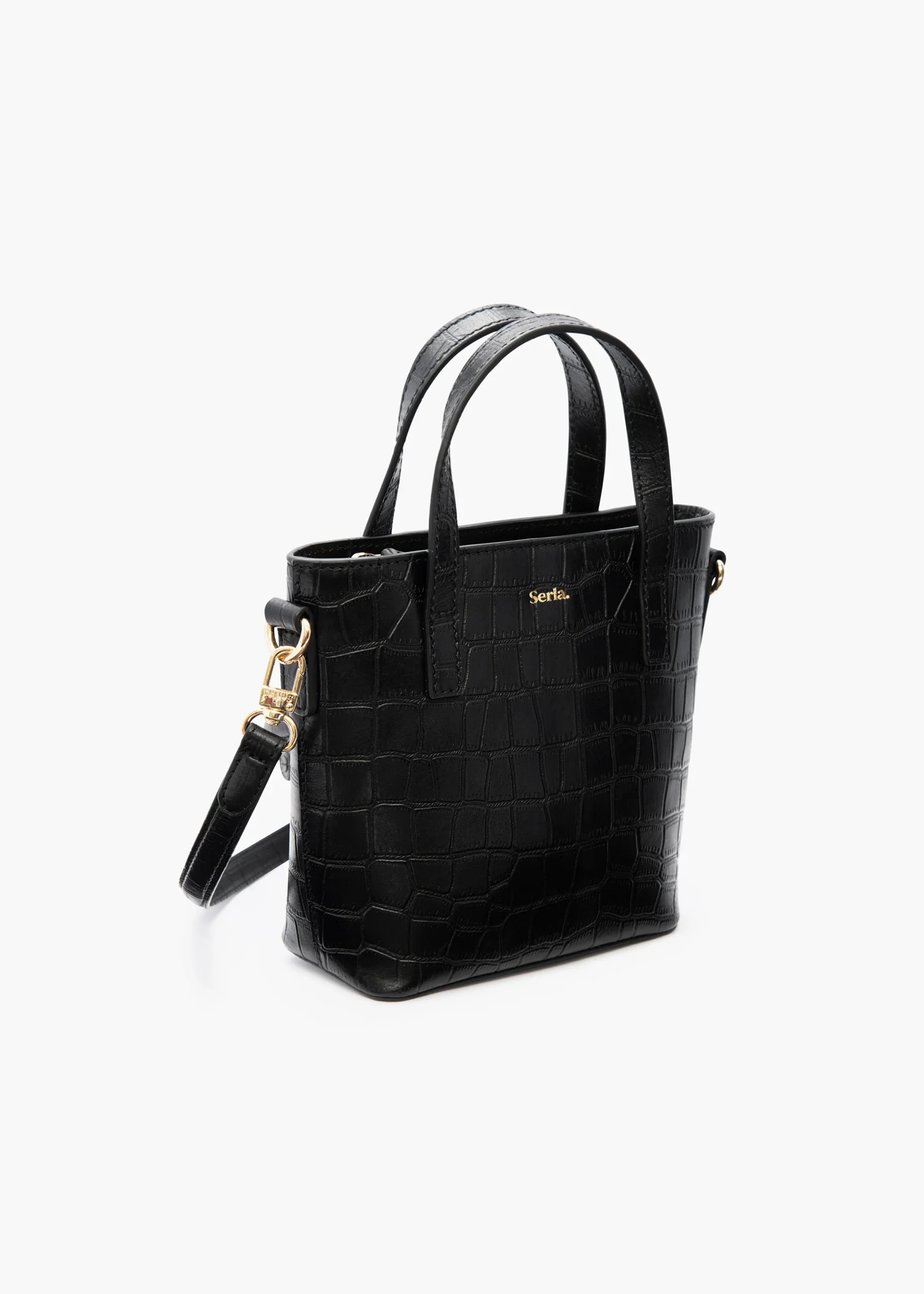 NOVA Women's Croc Leather Grab Bag | Luxury Crossbody