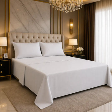 ✨ King Size Bedsheet – Premium Soft Luxury Plain Bedsheet Set