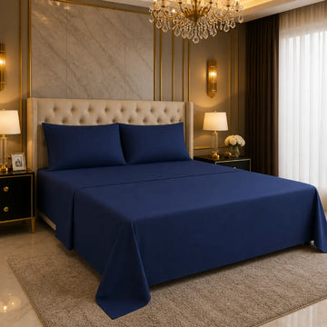 ✨ King Size Bedsheet – Premium Soft Luxury Plain Bedsheet Set