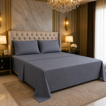 ✨ King Size Bedsheet – Premium Soft Luxury Plain Bedsheet Set