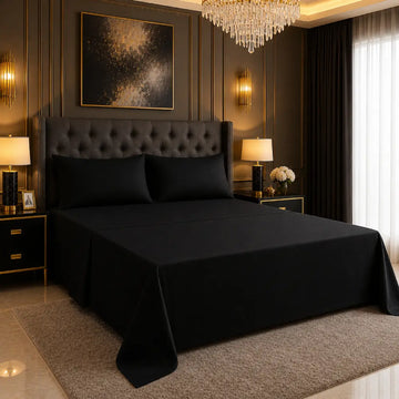 ✨ King Size Bedsheet – Premium Soft Luxury Plain Bedsheet Set