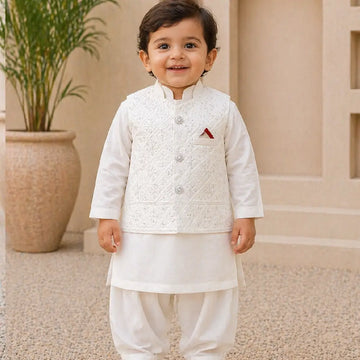 Noor-e-Shehzada – White Royal Set 6m-3y